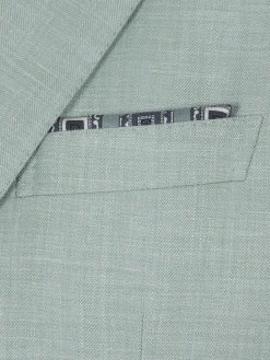 Discount Brioni and navy blue silk pocket square Aqua green