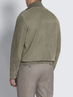 Clearance Brioni Aqua green suede 75 Blouson