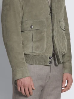 Clearance Brioni Aqua green suede 75 Blouson