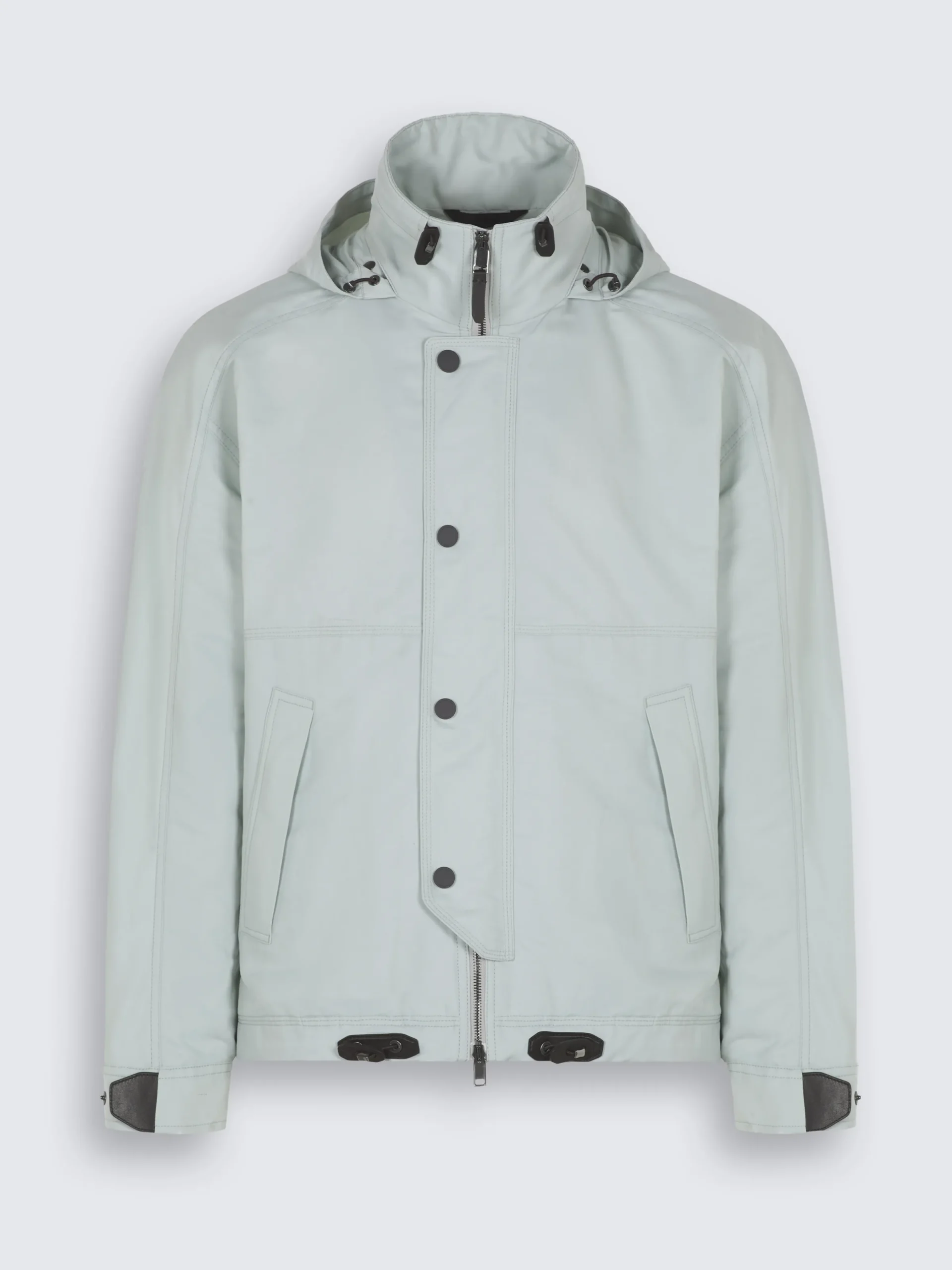 Discount Brioni Aqua green technical linen Fisherman windbreaker