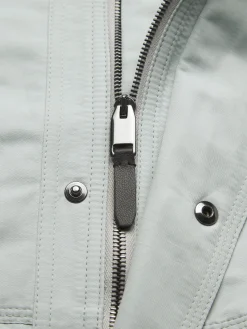 Discount Brioni Aqua green technical linen Fisherman windbreaker