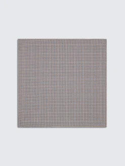 Discount Brioni and light blue motif silk pocket square Beige