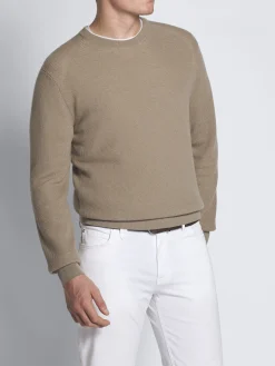Online Brioni Beige cashmere and wool crewneck sweater
