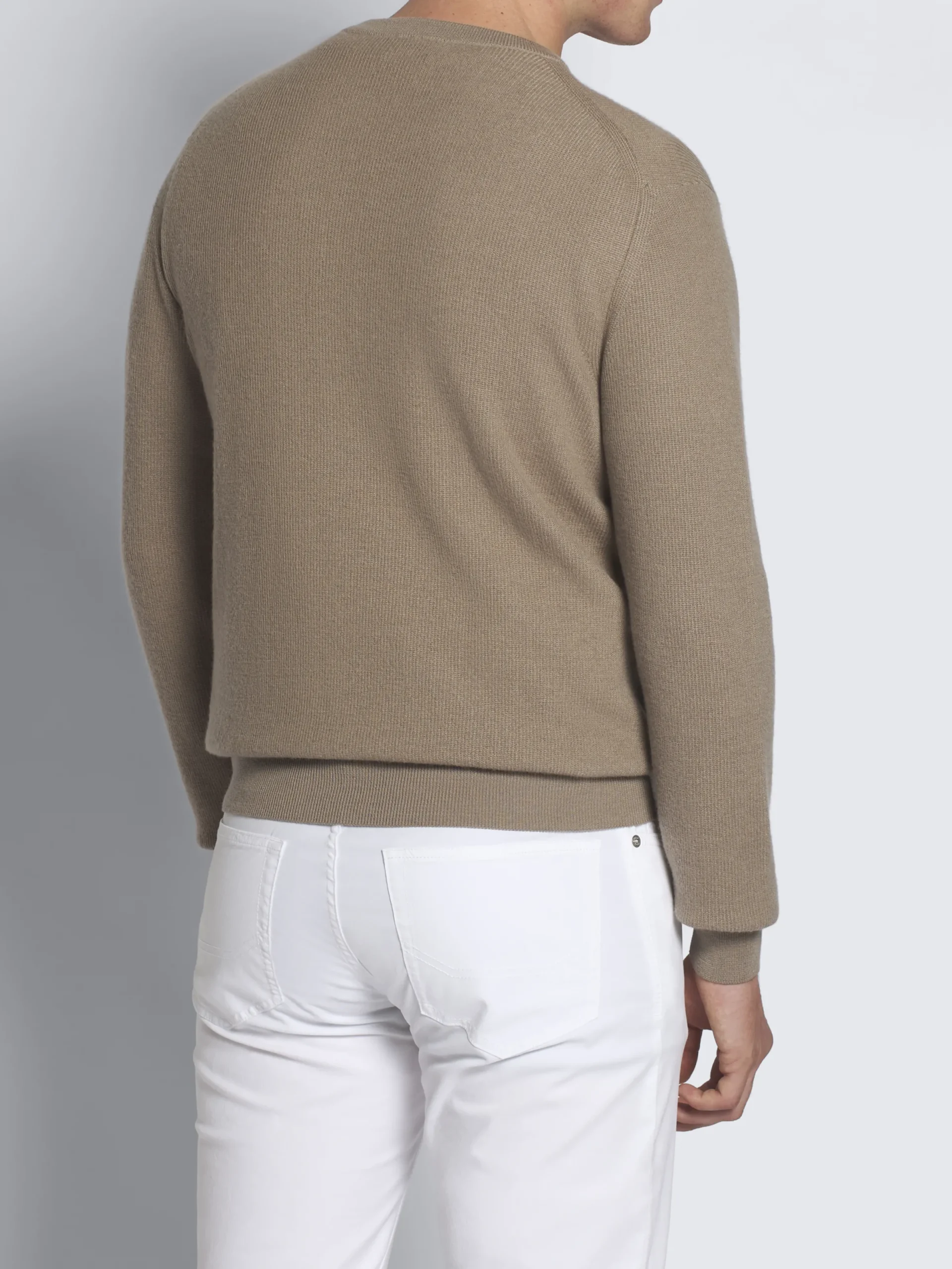 Online Brioni Beige cashmere and wool crewneck sweater