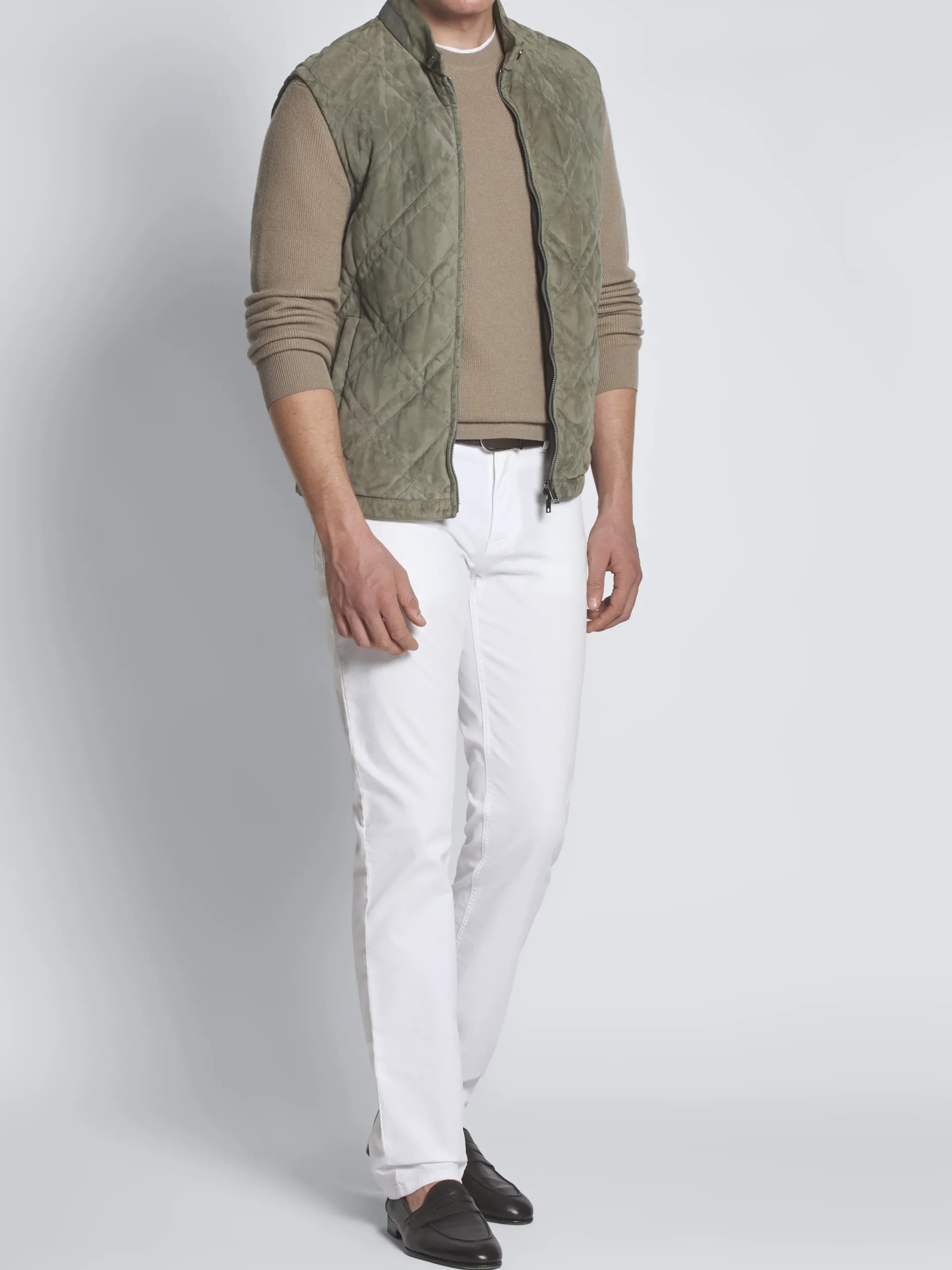 Online Brioni Beige cashmere and wool crewneck sweater