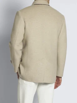 Discount Brioni cashmere double-splittable field jacket Beige