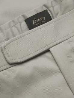 Hot Brioni cotton and cashmere Melbourne trousers Beige