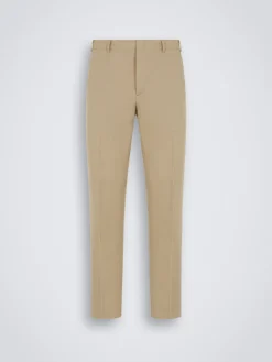 Discount Brioni linen and cotton Pienza trousers Beige