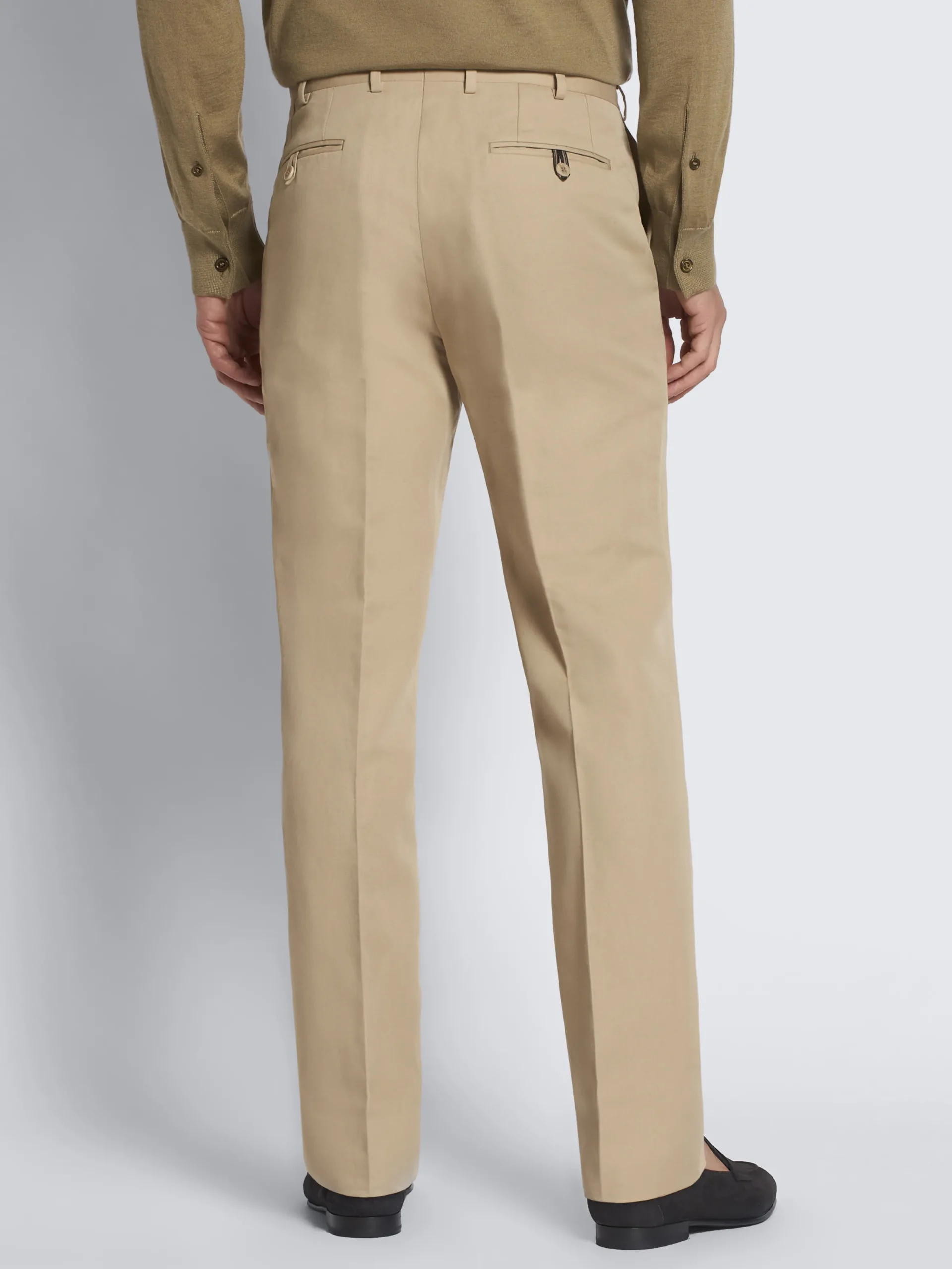 Discount Brioni linen and cotton Pienza trousers Beige
