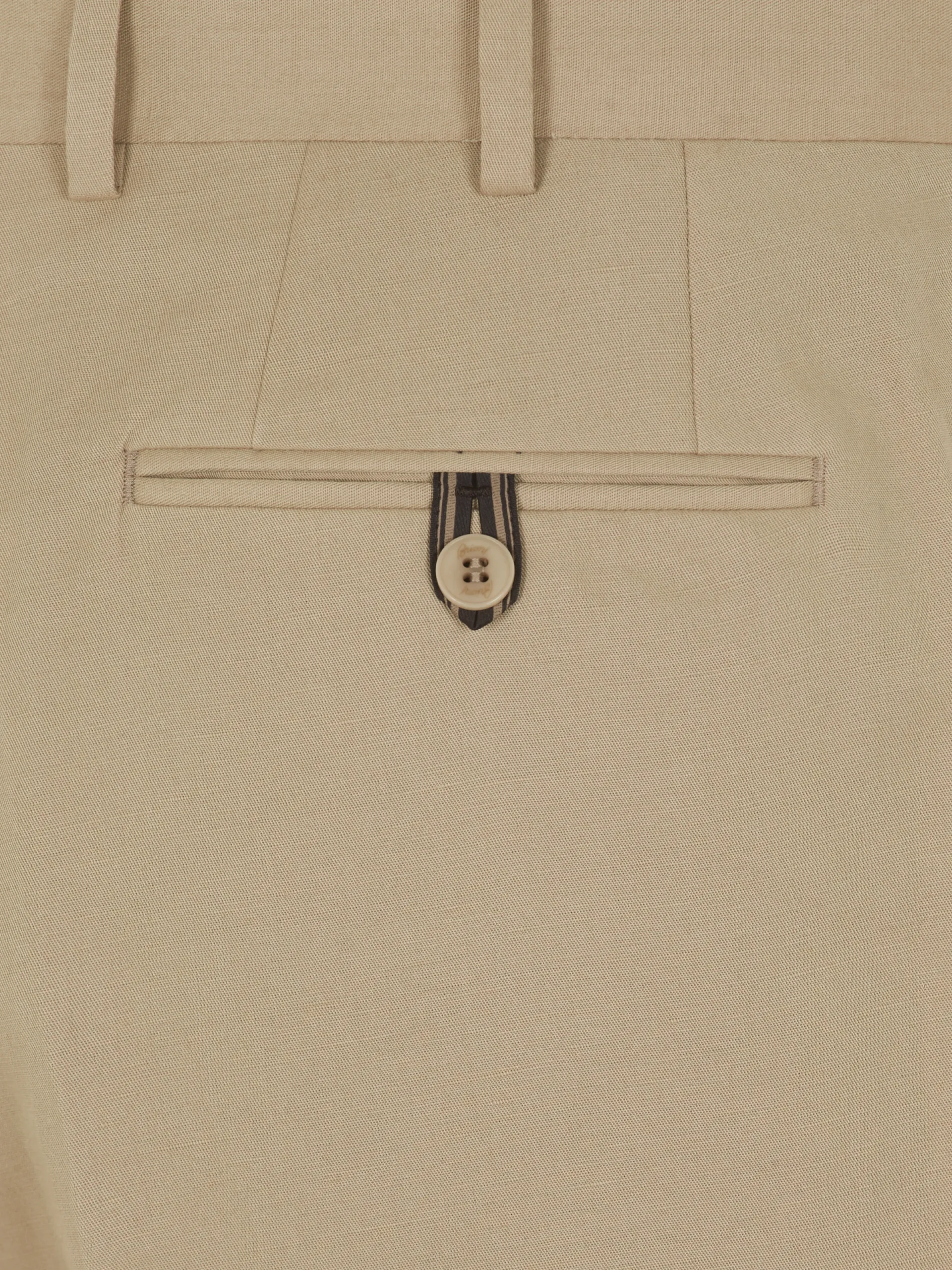 Discount Brioni linen and cotton Pienza trousers Beige