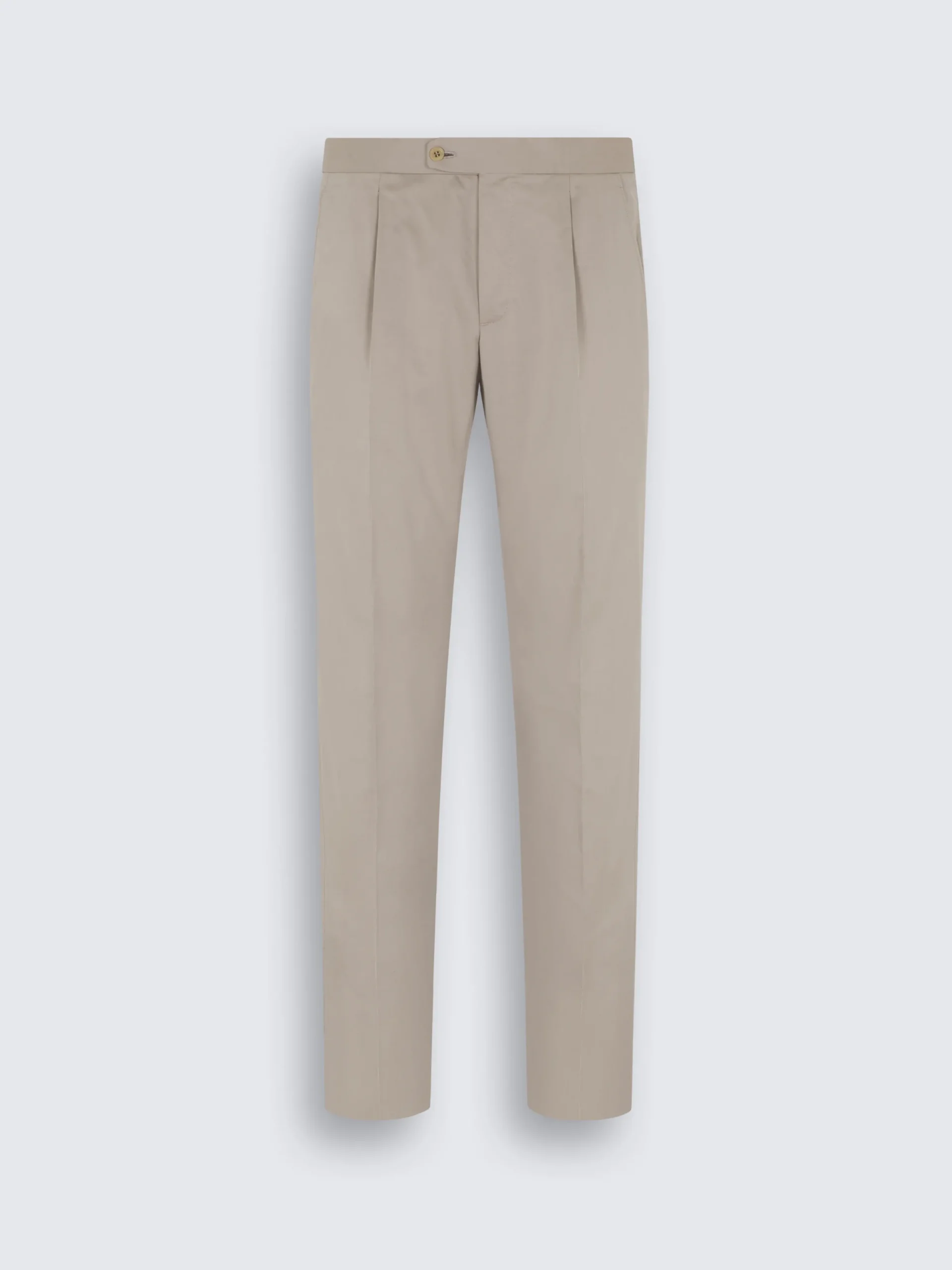 Discount Brioni Sea Island cotton and wool Firenze trousers Beige