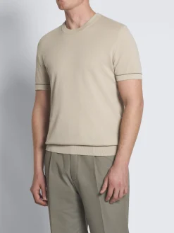 Discount Brioni Beige Sea Island cotton piqué T-shirt
