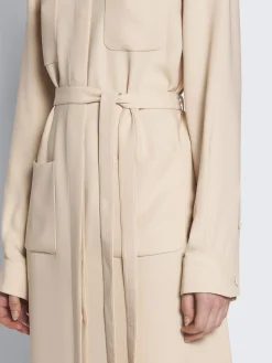 Online Brioni Beige silk cady workwear shirt dress