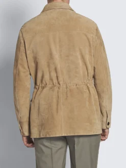 Sale Brioni Beige suede sahariana jacket