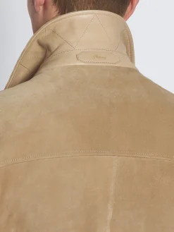 Sale Brioni Beige suede sahariana jacket
