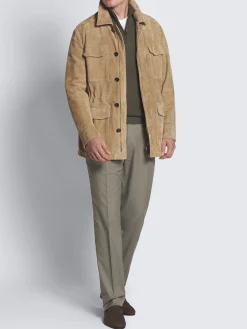 Sale Brioni Beige suede sahariana jacket