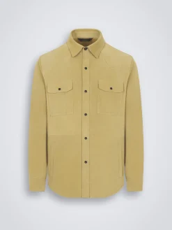 Discount Brioni suede western shirt Beige