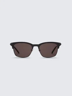 Discount Brioni acetate and metal sunglasses Black