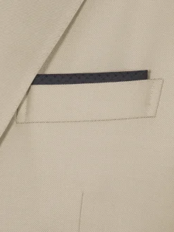 New Brioni and charcoal silk pocket square Black