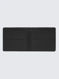 New Brioni and taupe grained leather wallet Black