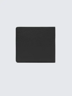 New Brioni and taupe grained leather wallet Black