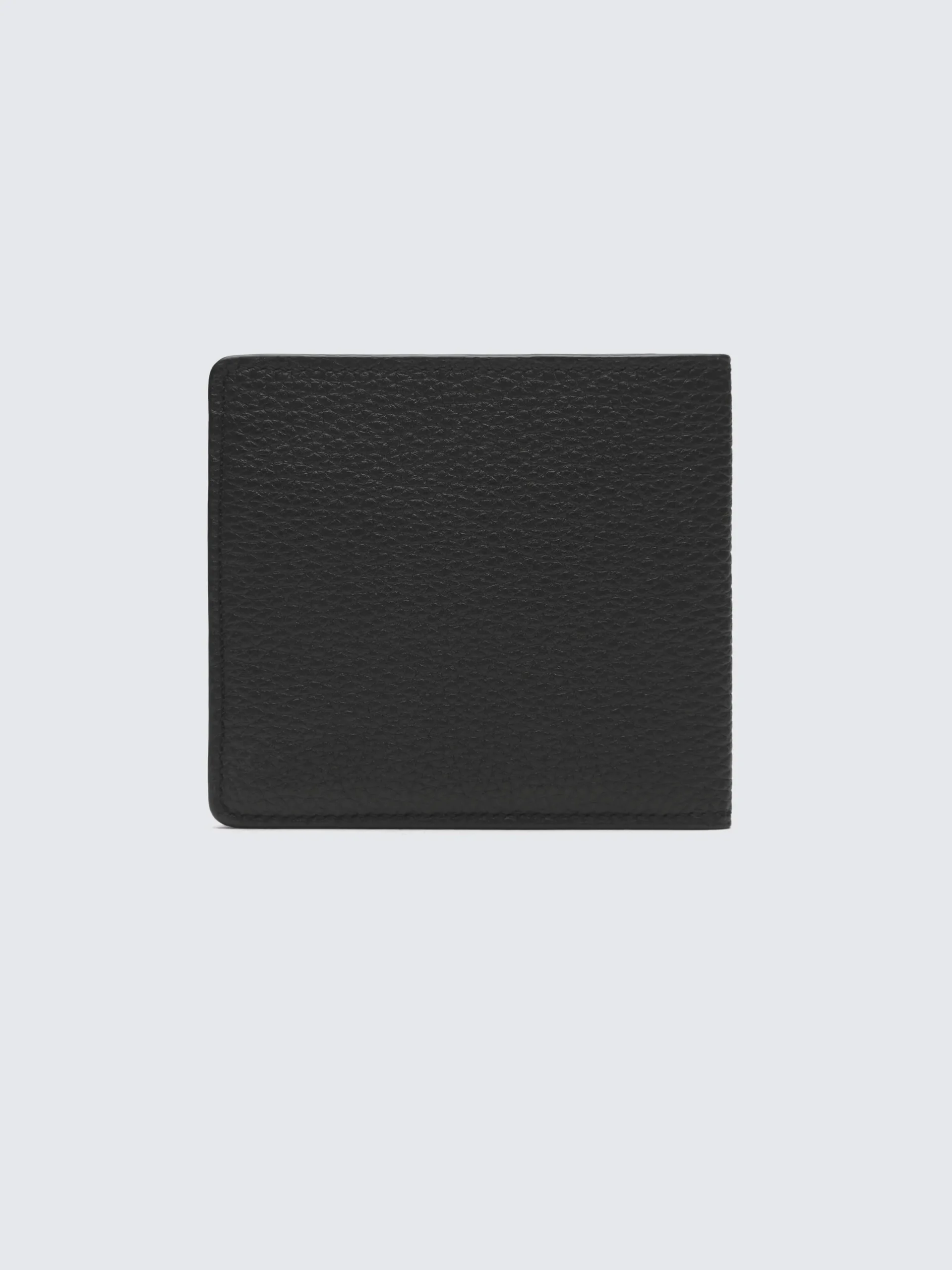 New Brioni and taupe grained leather wallet Black