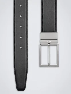Outlet Brioni calf leather adjustable belt Black