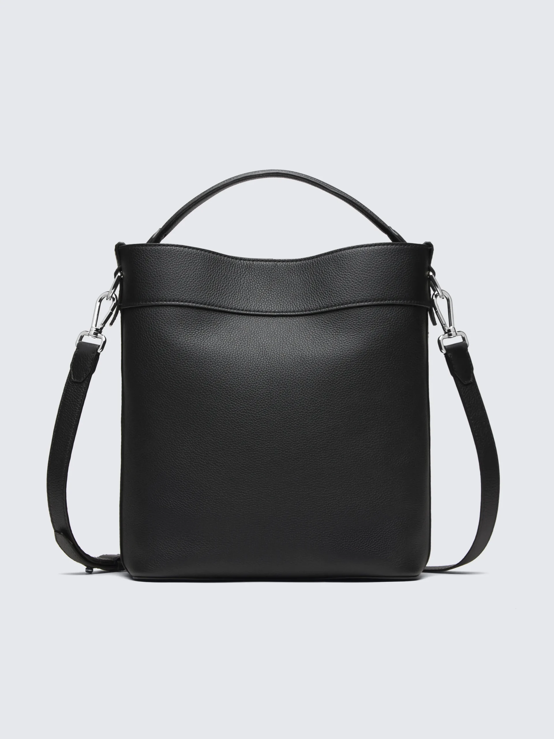 Hot Brioni calfskin top handle bag Black