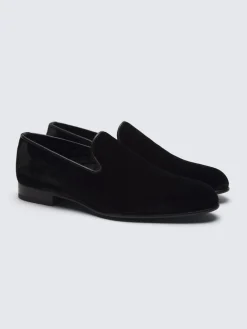 Discount Brioni cotton velvet evening loafers Black