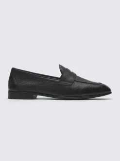 Online Brioni deerskin leather Appia penny loafer Black