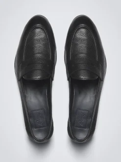 Online Brioni deerskin leather Appia penny loafer Black