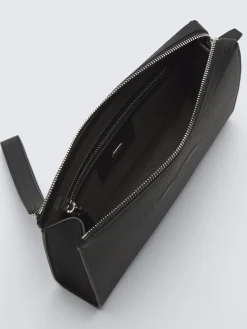 Sale Brioni grained calf leather pouch Black