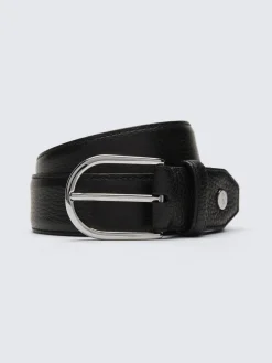 Discount Brioni grained calf leather belt Black