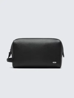 Outlet Brioni grained leather beauty case Black