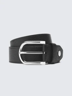 Online Brioni grained leather belt Black