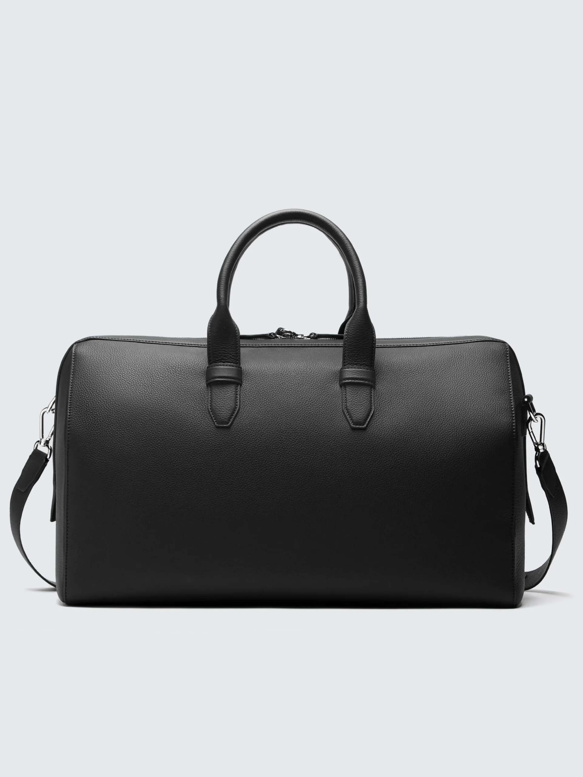 Online Brioni grained leather duffle bag Black
