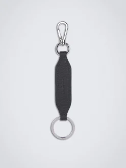 New Brioni grained leather key holder Black
