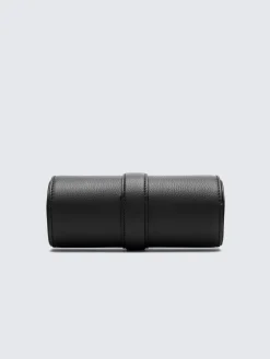 Sale Brioni grained leather watch case Black