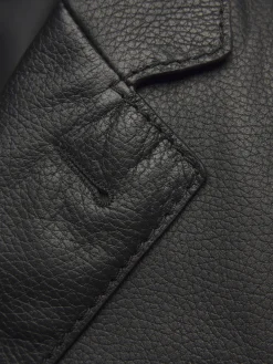 Outlet Brioni leather Monti blazer Black