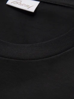 Discount Brioni logo cotton T-shirt Black