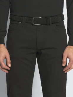 New Brioni nubuck braided belt Black