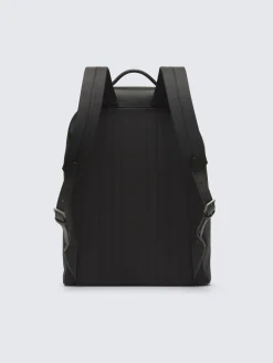 Best Brioni nylon and grained calf leather backpack Black