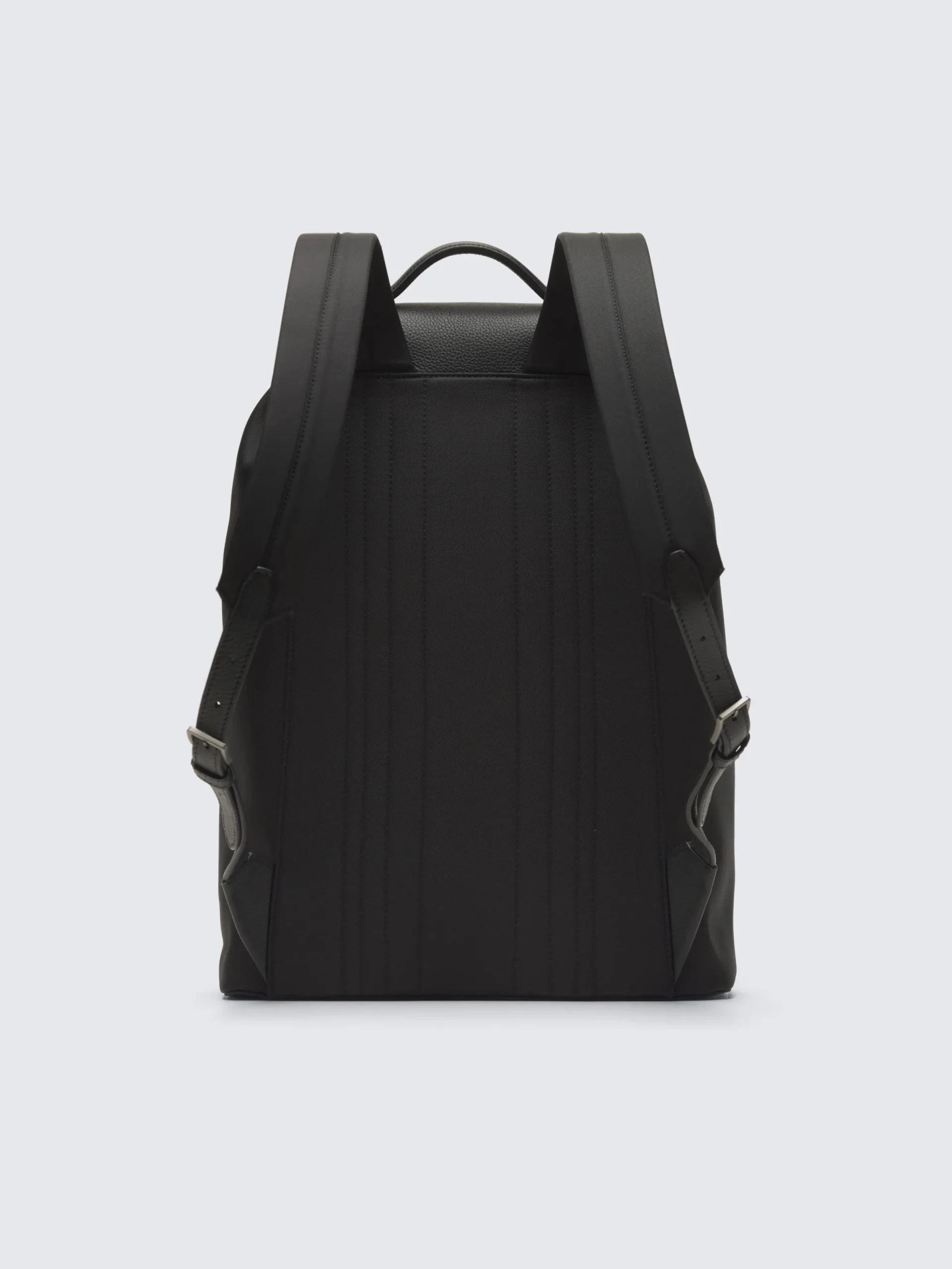 Best Brioni nylon and grained calf leather backpack Black