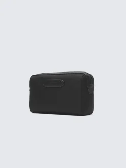 Hot Brioni nylon and grained leather bi-material beauty case Black