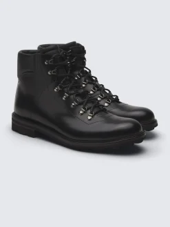 Online Brioni oiled calf leather St. Moritz hiking boots Black