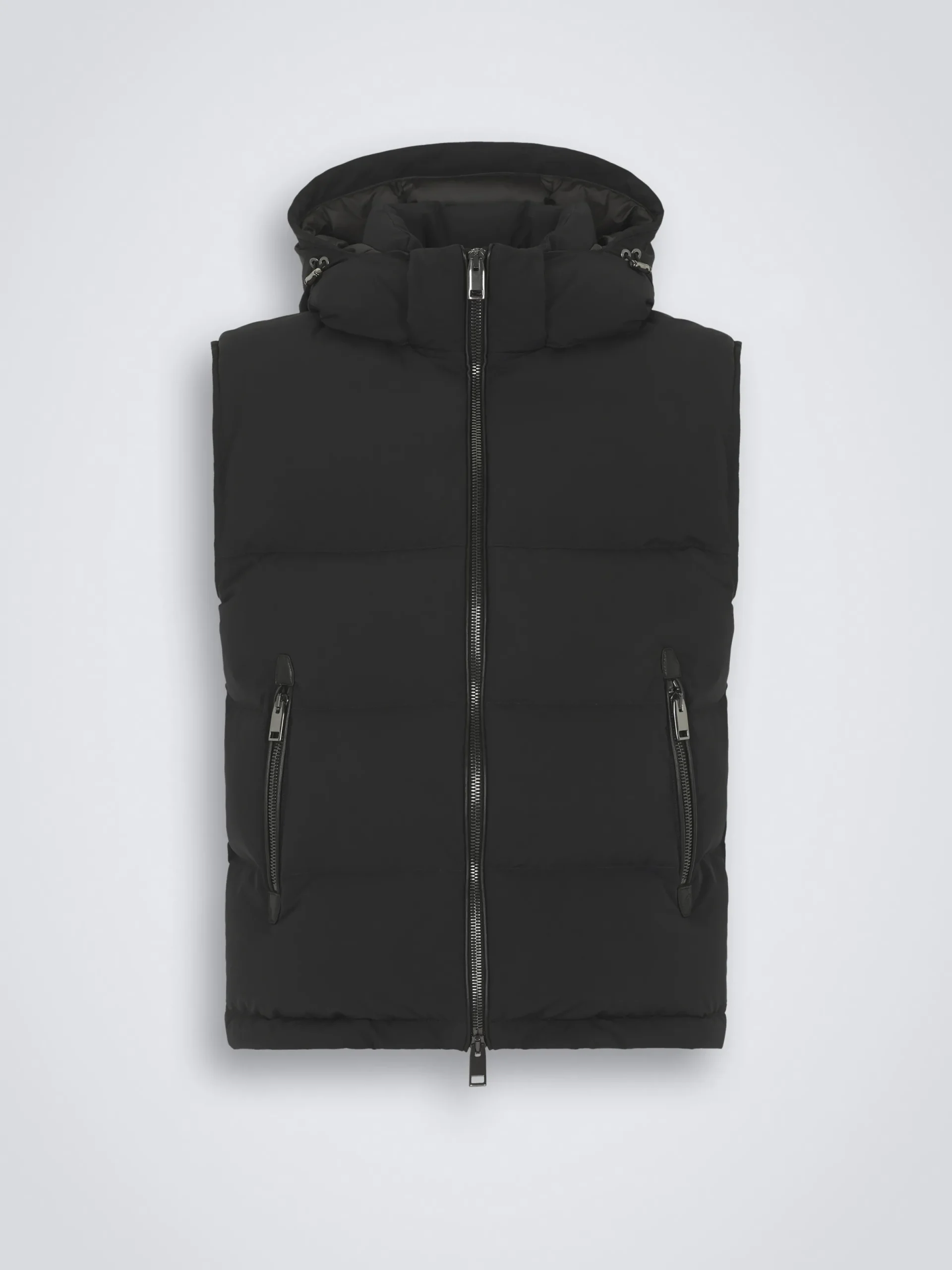 Online Brioni quilted and padded vest in technical wool Black
