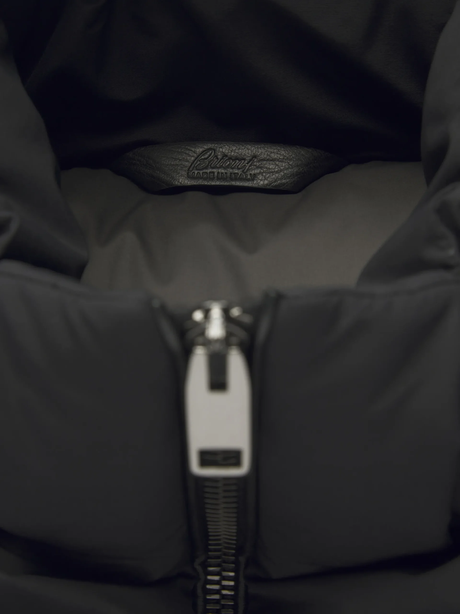 Online Brioni quilted and padded vest in technical wool Black