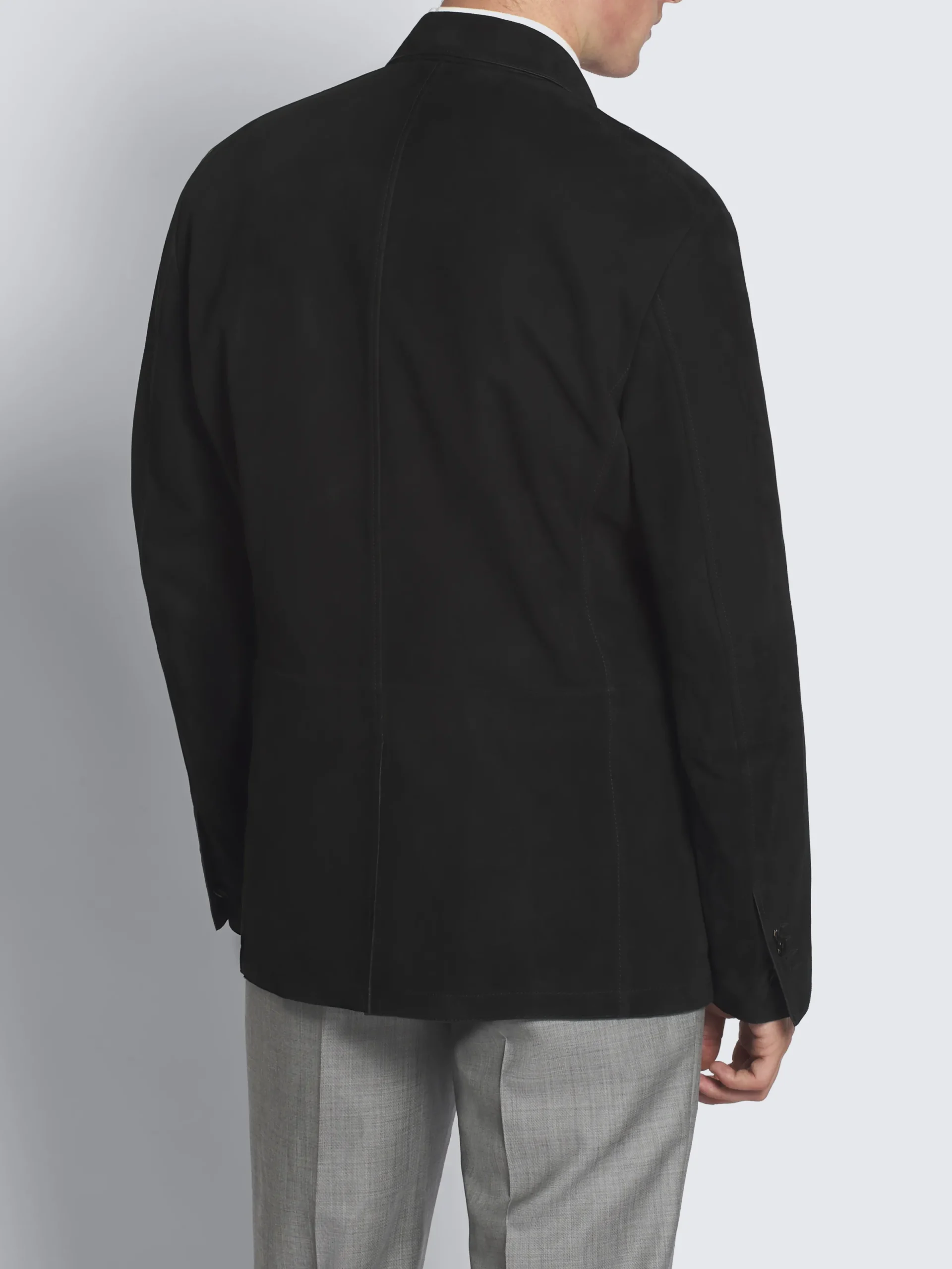 Outlet Brioni Black suede Monti blazer