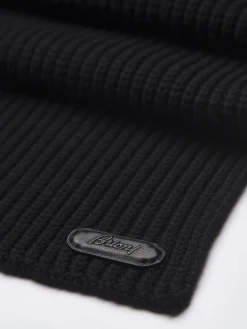 New Brioni wool scarf Black