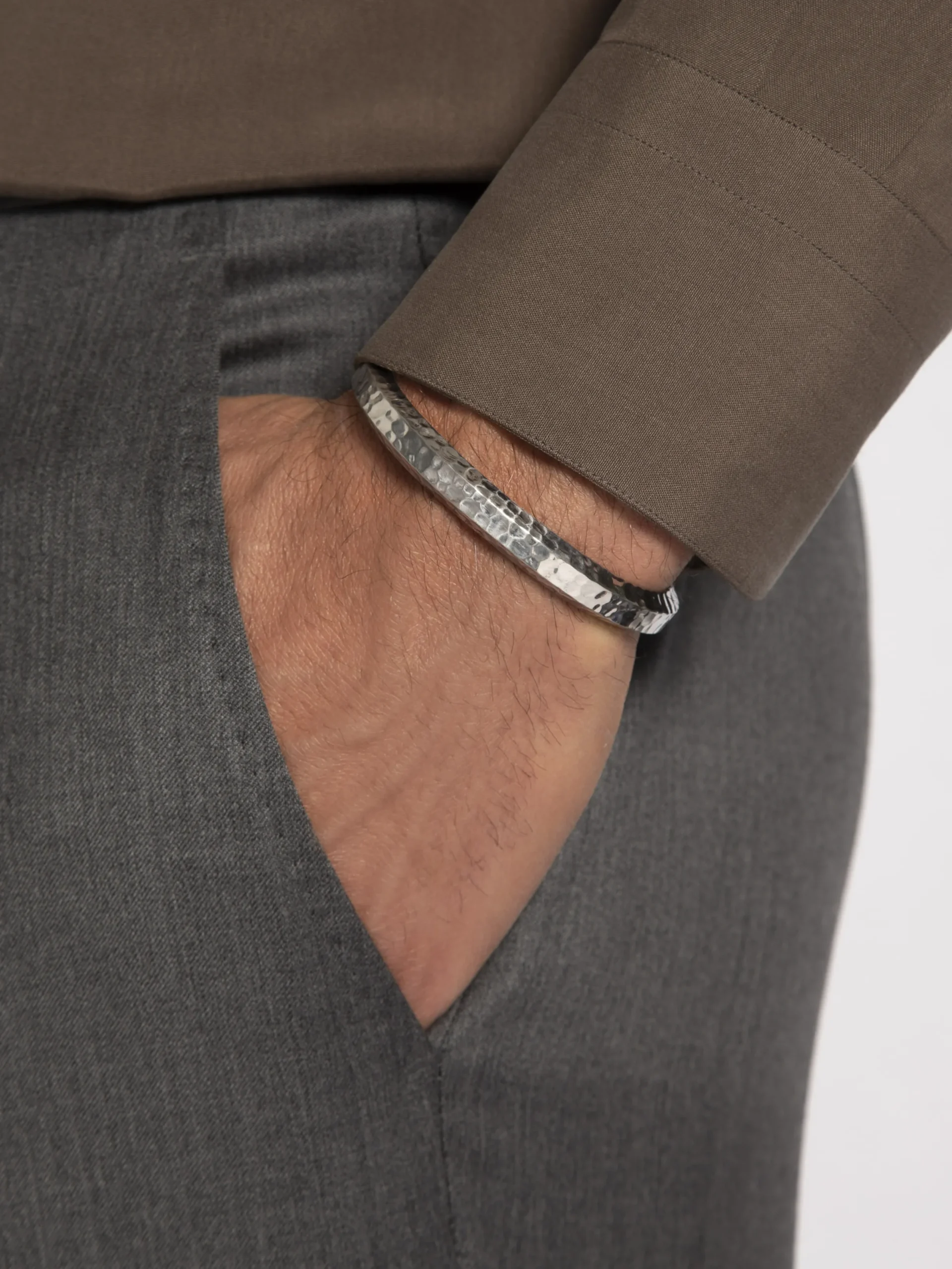 Online Brioni Bracelet in hammered bronze Silver